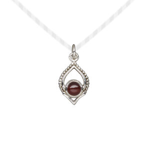 Garnet / sterling silver 1pkg1, antiqued marquise drop natural 13.5x9mm