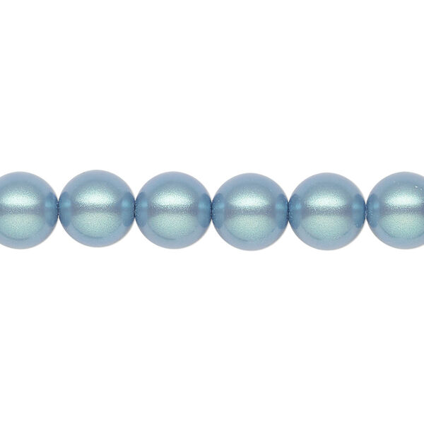 Pearl 25pk pearlescent blue, Preciosa Czech crystal 8mm round image number 0