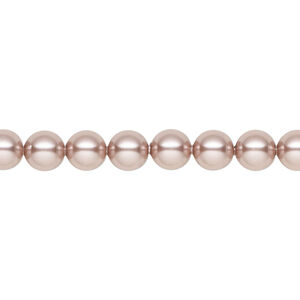 Pearl 1pkg50 vintage rose, Crystal Passions&reg; 6mm round 5810