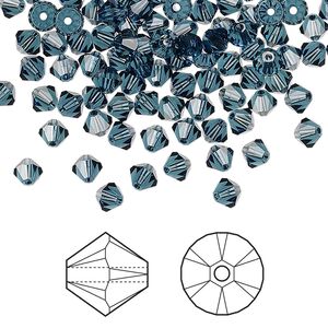 Bead 48pk Montana, Crystal Passions® 4mm bicone 5328