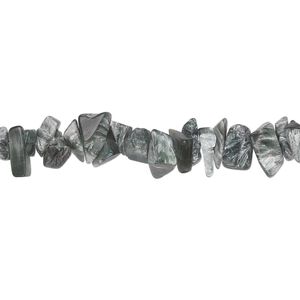 Seraphinite 1pkg1, chip bead natural 34 inch small