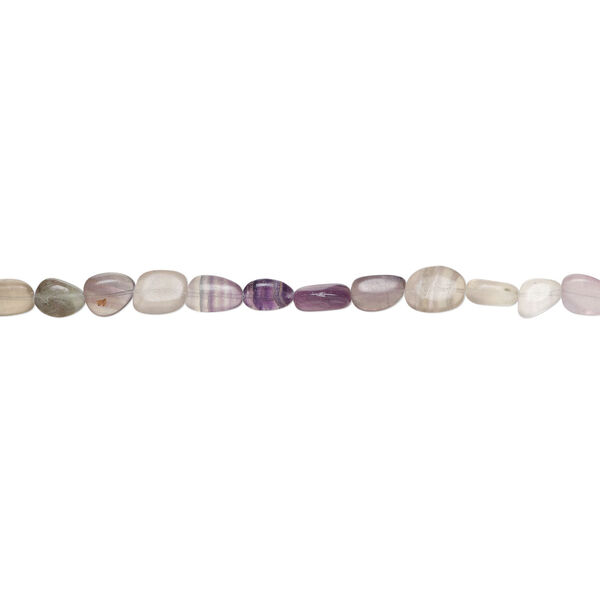 Rainbow fluorite 1pkg1, nugget bead natural, 15 inch small to large image number 1