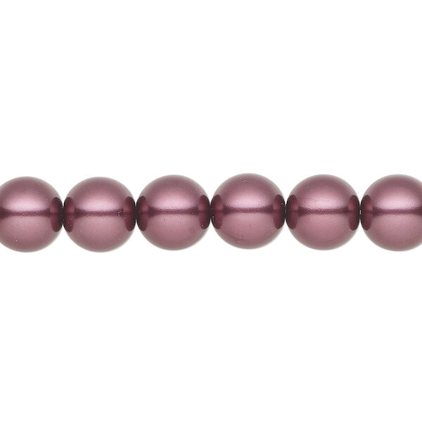 Pearl 100pk light burgundy, Preciosa Czech crystal 8mm round image number 0