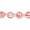 Bead, glass 1pkg8, opaque white and red, 10mm hand-painted round. image number 0