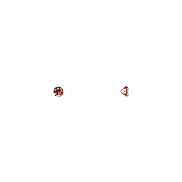 Gem, almandite garnet (natural), 2.5mm faceted round, A grade, Mohs hardness 7 to 7-1/2. Sold per pkg of 6. image number 0