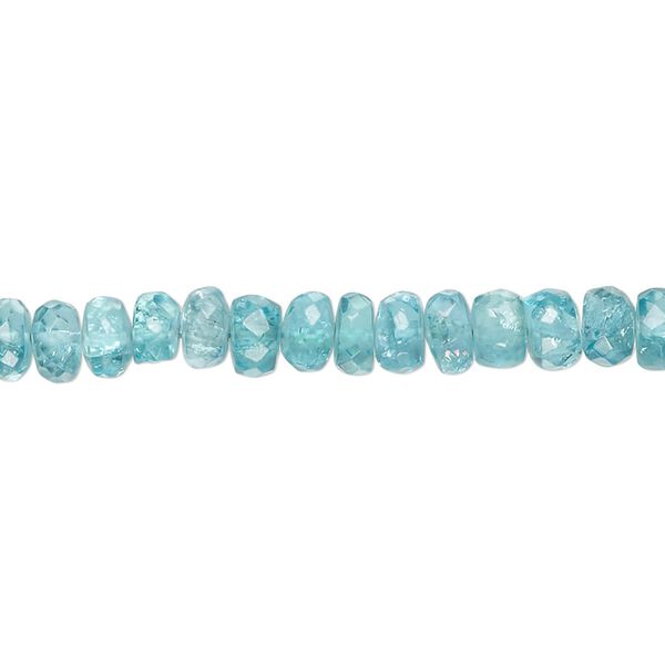 Apatite 1pkg1, hand-cut faceted rondelle bead natural 9 inch 5x3mm-6x4mm image number 0