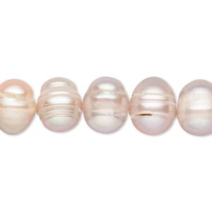 Pearl, cultured freshwater, mauve, 9-10mm semi-round, D grade, Mohs hardness 2-1/2 to 4. Sold per 15-inch strand.