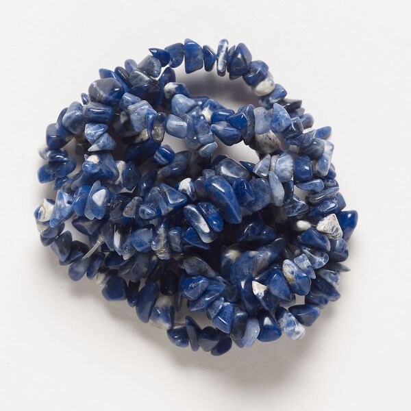 Sodalite 1pkg1, chip bead natural 32 inch small to large image number 0