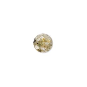 Labradorite 1pkg1, calibrated cube-cut round cab natural 10mm