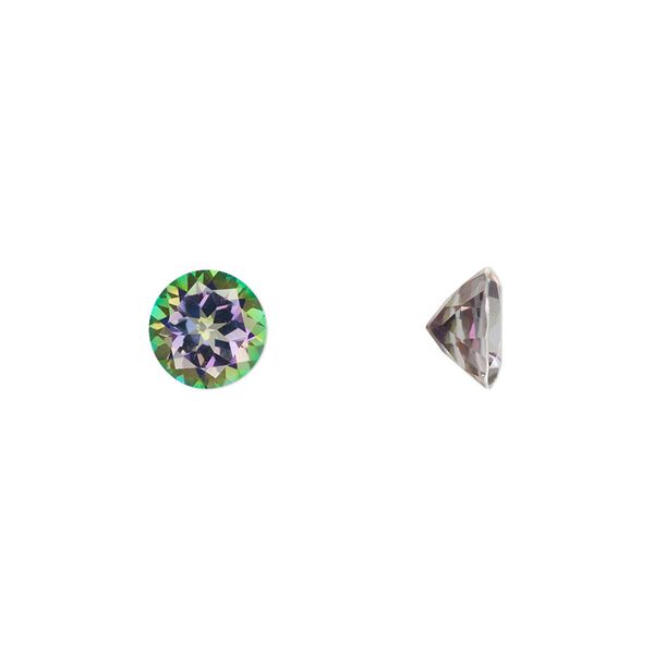 Mystic topaz 1pkg1, hand-cut faceted round gem 8mm image number 0