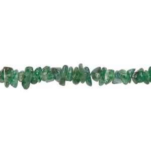 Green aventurine 1pkg1, chip bead natural 34 inch small