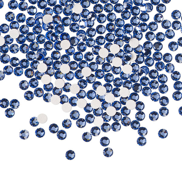 Flat back 144pk blue violet foil back, Preciosa MAXIMA Czech crystal hotfix rhinestone 2.3-2.5mm chaton rose round SS8 image number 0