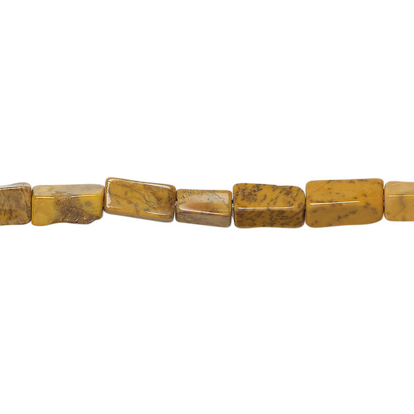 Camel jasper 1pkg1, tube bead natural, 13 inch 7x4mm-9x7mm image number 0