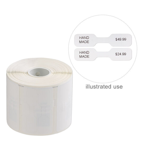 Printer label, SmartLabels™, white, 2-1/32 x 7/16 inch jewelry/butterfly. Sold per pkg of 1,050 tags. image number 0