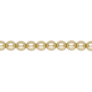 Pearl 500pk vanilla, Preciosa Czech crystal 5mm round