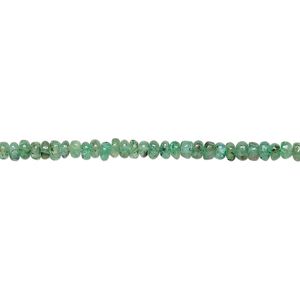 Emerald 1pkg1, hand-cut rondelle bead natural 7 inch 2x1mm-3x2mm