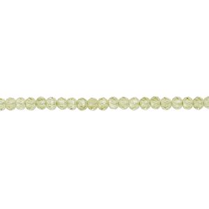 Peridot 1pkg1, faceted round bead natural 13 inch 2mm