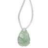Green aventurine 1pkg1, hand-cut top-drilled carved leaf bead natural B grade, 18x12mm image number 0