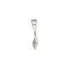 Bail, ice-pick, antiqued sterling silver, 10x4mm with leaf, 5mm grip length. Sold individually. image number 0