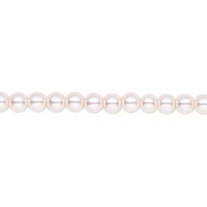 Pearl 2pk light pink, Celestial Crystal® 4mm round 15.5-16 inch