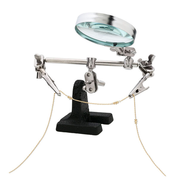Third hand with magnifier, steel and glass, 2x power, 2-1/2 inch diameter magnifying lens. Sold individually. image number 0
