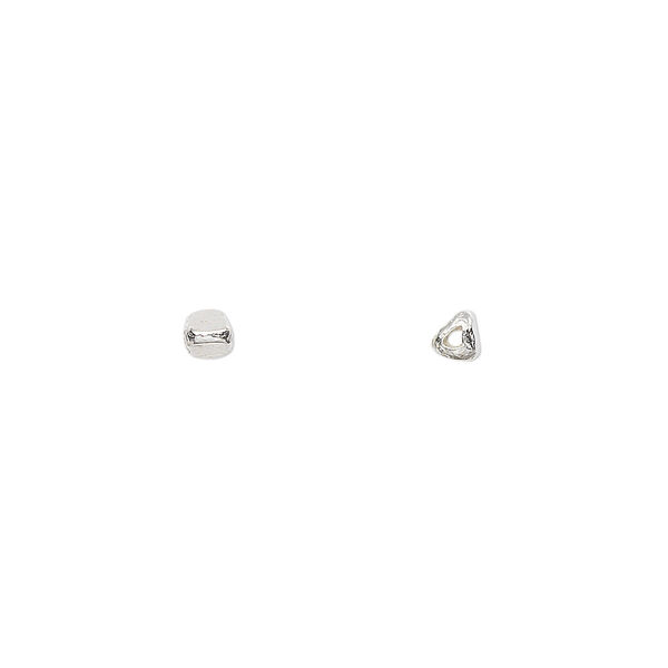 Bead, Hill Tribes, sterling silver, 3mm smooth triangle. Sold per pkg of 16. image number 0