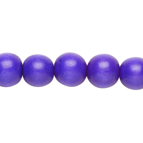 Bead, Taiwanese cheesewood (dyed / waxed), cobalt, 9-10mm round. Sold per pkg of (2) 15-1/2" to 16" strands. image number 0