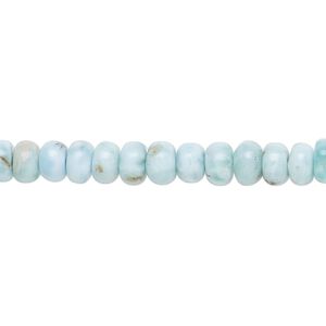 Larimar 1pkg1, rondelle bead 8 inch 6x4mm