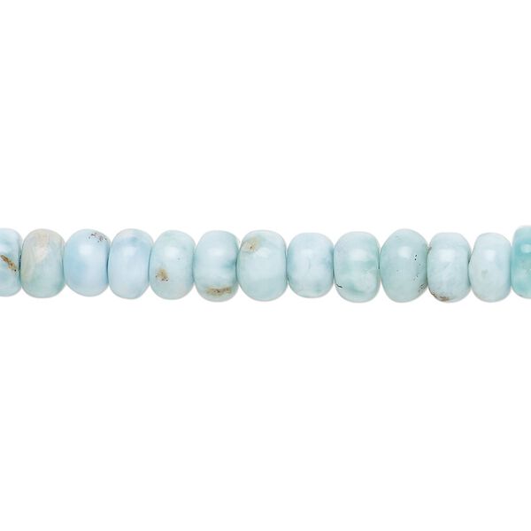 Larimar 1pkg1, rondelle bead 8 inch 6x4mm image number 0