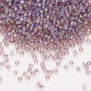 Seed bead, Dyna-Mites™, glass, pkg/1/2kg, #11 round, translucent rainbow lilac, (10R 11/0 RR).