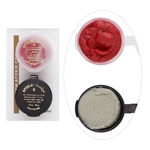 Adhesive, Apoxie® Sculpt, epoxy and polymer resin, red. Sold per 1/10 pound pkg.