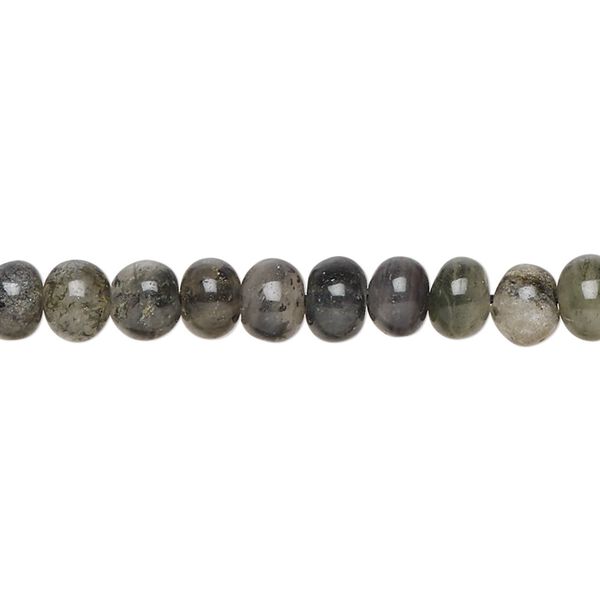 Grey feldspar 1pkg1, hand-cut rondelle bead natural 14 inch 5x3mm-6x5mm image number 0