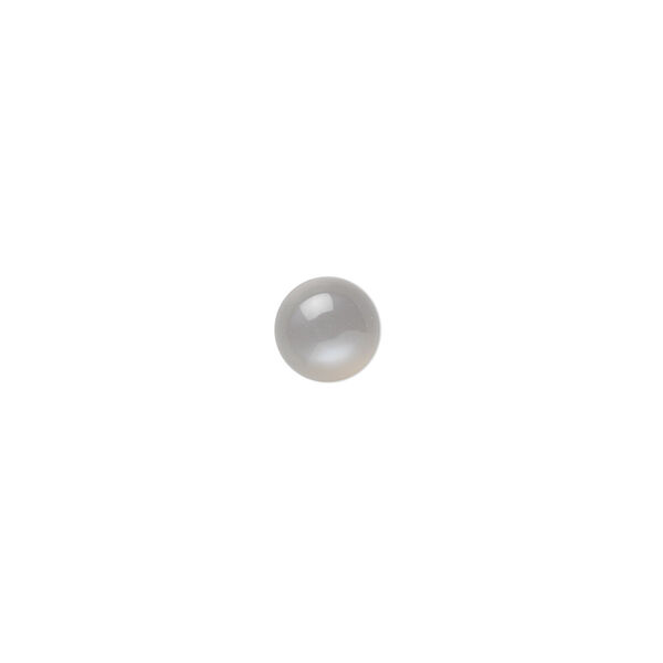 Cabochon, silver moonstone (natural), 6mm hand-cut calibrated round, B grade, Mohs hardness 6 to 6-1/2. Sold per pkg of 10. image number 0
