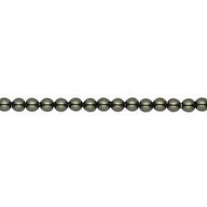 Pearl 1000pk dark green, Swarovski® 3mm round 5810