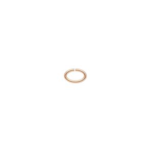 Jump ring, 14Kt gold-filled, 6.5x4mm oval, 4.9x2.6mm inside diameter, 22 gauge. Sold per pkg of 50.