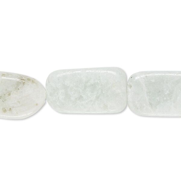 Amazonite 1pkg1, rounded flat rectangle bead natural D grade, 8 inch 19x11mm-20x12mm image number 0