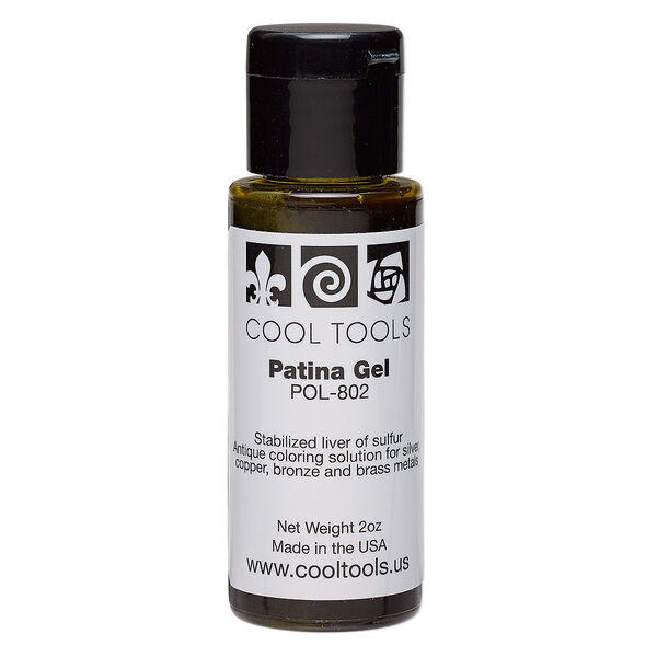 Patina gel, Cool Tools, stabilized liver of sulfur, pkg/2-ounce bottle, 4x1-1/3 inches. image number 0