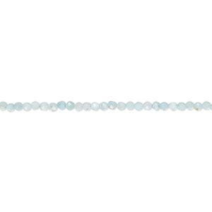 Larimar 1pkg1, hand-cut faceted round bead natural 15.5-16 inch 2mm