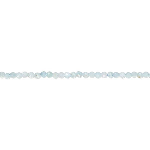 Larimar 1pkg1, hand-cut faceted round bead natural 15.5-16 inch 2mm image number 0