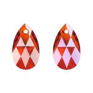 Drop 1pkg96 Persian red TCF&trade;, Swarovski&reg;, 22x13mm pendant pear 6106
