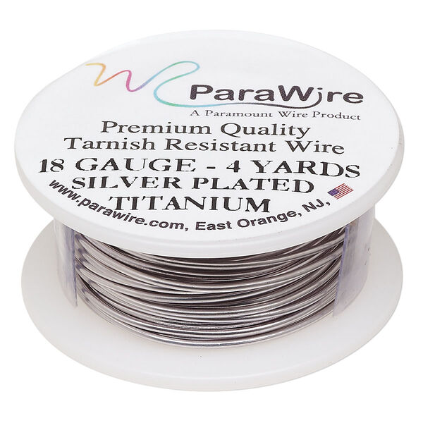 Wire, ParaWire™, titanium-finished copper, round, 18 gauge. Sold per 4-yard spool. image number 0