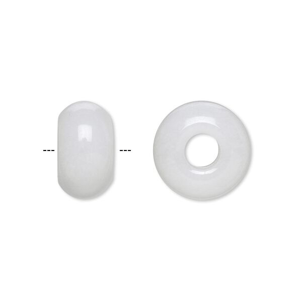 Snow quartz 1pkg2, rondelle bead natural 14x8mm Dione® image number 0