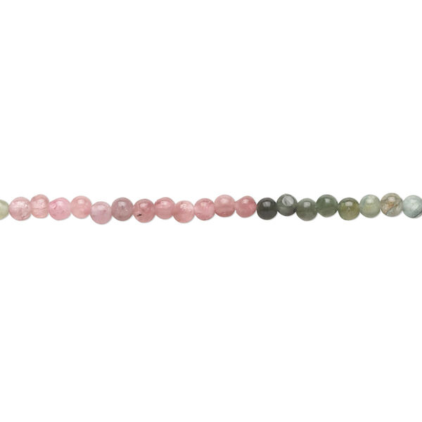 Bead, multi-tourmaline (natural), 1-3mm hand-cut round, C grade, Mohs hardness 7 to 7-1/2. Sold per 14-inch strand. image number 0