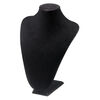 Display, necklace, velveteen, black, 12 x 9 x 4-1/4 inches. Sold individually. image number 0
