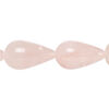Rose quartz 1pkg1, teardrop bead natural, 15 inch 20x12mm-21x13mm image number 0