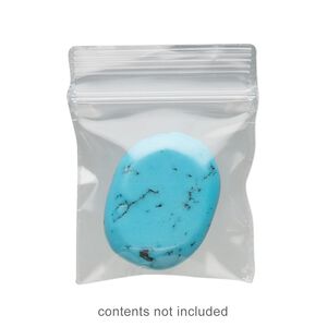 Bag, Tite-Lip™, plastic, clear, 1x1-inch top zip. Sold per pkg of 100.