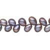 Freshwater pearl 1pkg1, herringbone-drilled rice, 14 inch lilac bronze 8x6mm-9x7mm cultured image number 0