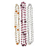Necklace mix, acrylic / glass / Chinese crystal / silver-finished steel, multicolored, mixed size and shape, 50-inch continuous loop. Sold per pkg of 3. image number 1