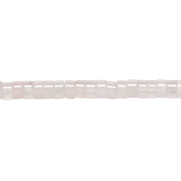 Bead, rose quartz (dyed), 4x2mm hand-cut heishi, B grade, Mohs hardness 7. Sold per 15-1/2" to 16" strand. image number 0