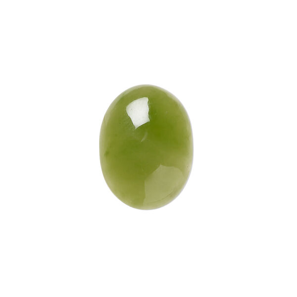 Cabochon, nephrite jade (natural), 16x12mm calibrated oval, B grade, Mohs hardness 6 to 6-1/2. Sold individually. image number 0
